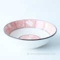 6.25 &#39;&#39; Pink Plant Pad Printing Bowl